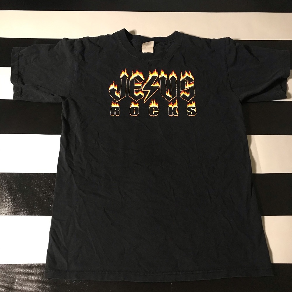 Vintage Jesus Rocks T-Shirt Anvil